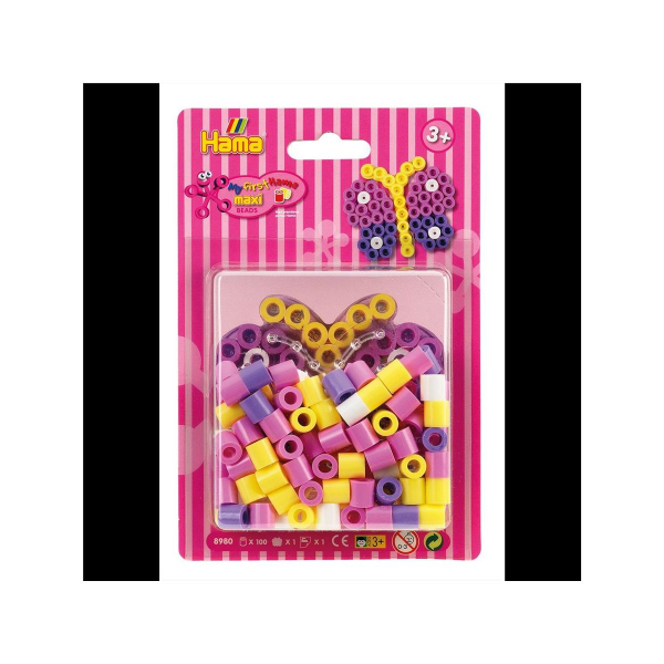 Hama Maxi Set - Stiftplatte Schmetterling&Perlen