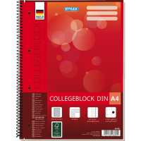 6x Stylex Spiral-Collegeblock DIN A4 kariert - 80 Blatt