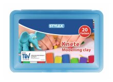 4 X  Stylex 20 Stangen Knete - Kunststoffbox