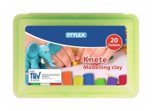 4 X  Stylex 20 Stangen Knete - Kunststoffbox