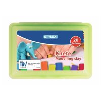 4 X  Stylex 20 Stangen Knete - Kunststoffbox