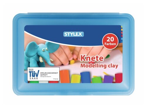 10 X Stylex 20 Stangen Knete - Kunststoffbox