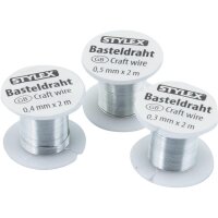 Stylex Basteldraht 3er Set silberfarben je 2m