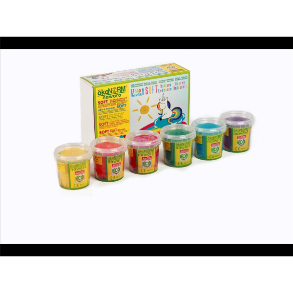 ökoNORM Soft Knete nawaro 6er Set - Einhorn Norman
