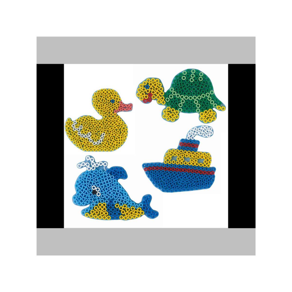 4xHama Hama Maxi Stiftplattenset (Wal, Schildkröte, Ente, Schiff)