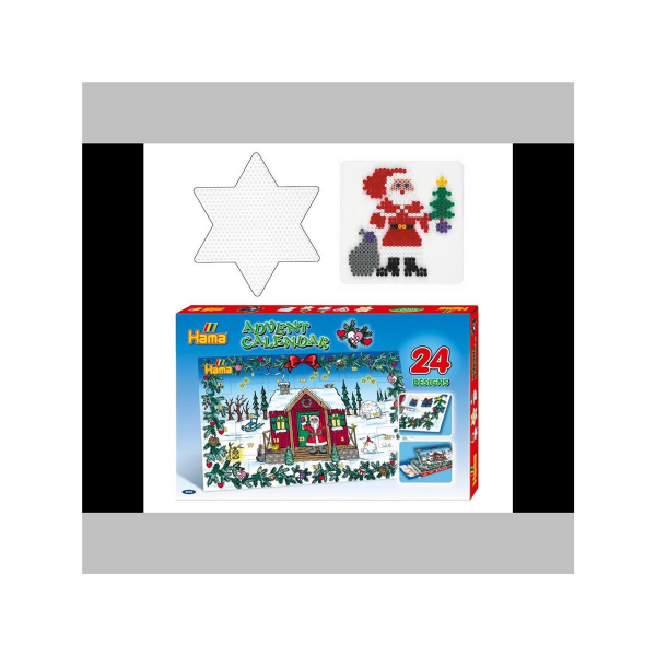 Hama Midi Adventskalenderset Weihnachten mit Steckplatten