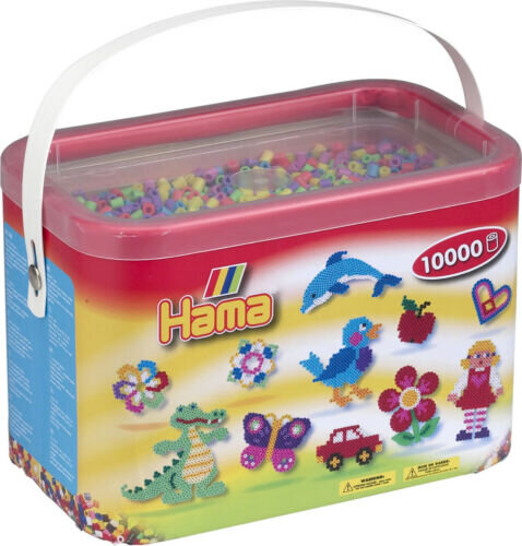 Hama 10000 Midi Bügelperlen Eimer Pastell Mischung Steckperlen 202-50