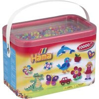 Hama 10000 Midi Bügelperlen Eimer Pastell Mischung...