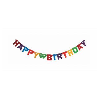 Stylex Buchstabenkette Girlande "Happy Birthday"