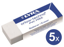 LYRA 5x orlow-techno® Radiergummi