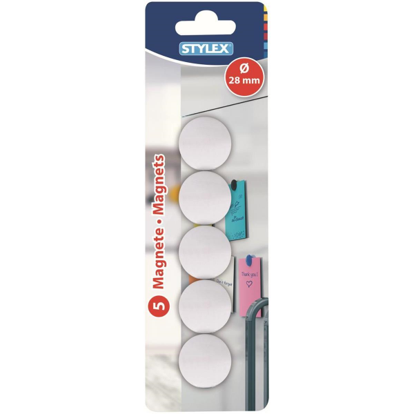 Stylex Magnete - 5 Stück Weiss