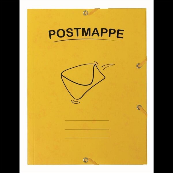 3x Stylex Postmappe DIN A4 gelb