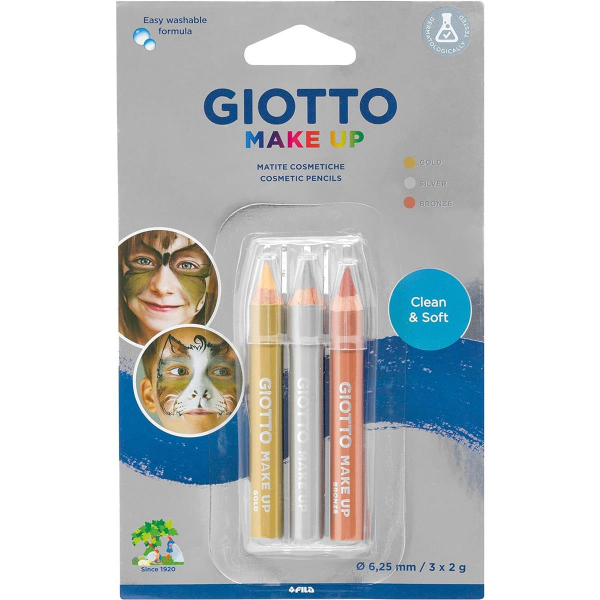 Lyra GIOTTO 3x Make Up Kinderschminkstifte "Metall"