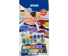 2 X Stylex 24er Tuschkasten / Deckfarbkasten