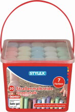 3x20 Stylex Straßenmalkreide Stangen im Eimer - 3...