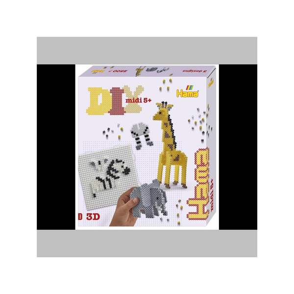 Hama 2.500 Midi Bügelperlenset - 3D Safari