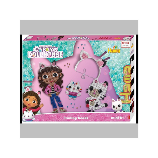 Hama 4.000 Midi Bügelperlenset groß - Gabbys Dollhouse