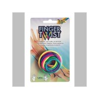 3 X  FINGER TWIST® (Fadenspiel) 160 cm Regenbogen-Optik