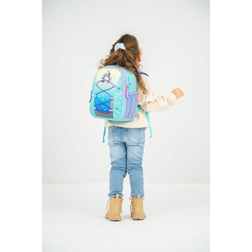 Belmil Mini Kiddy Kindergartenrucksack "Cute Unicorn" für 1-3 Jährige Kinder mit Brustgurt