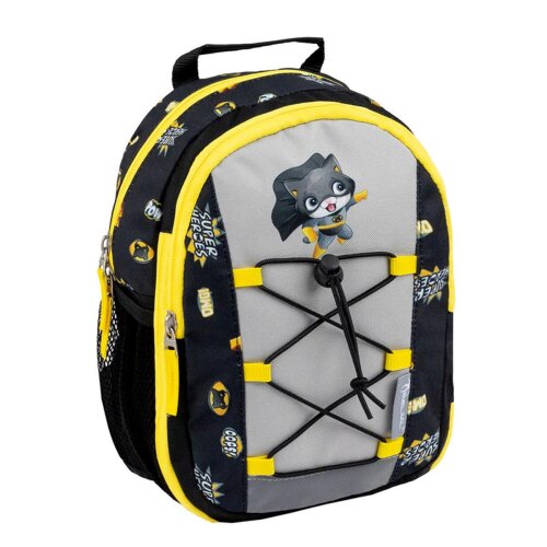 Belmil Mini Kiddy Kindergartenrucksack "Super Cat" für 1-3 Jährige Kinder mit Brustgurt