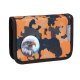 Belmil Motion ergonomisches Schulranzen Set 5-teilig "Orange Camouflage" aus recyceltem Material mit Brustgurt, Hüftgurt, Magnetverschluss, Patch Set 6 Stück