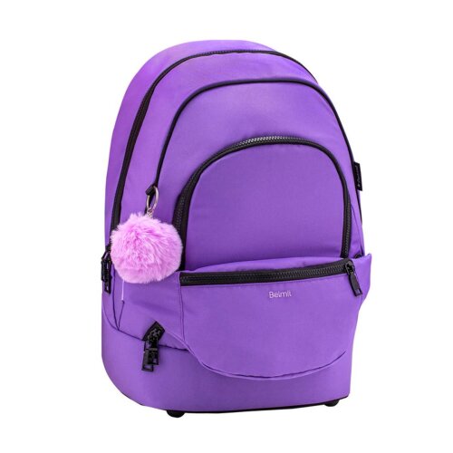 Belmil 2-IN-1 Schultasche & Gürteltasche 2-teilig "Tulip Purple"