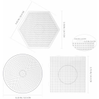 Hama 3 X Stiftplatte für Midi Bügelperlen,Transparent,3 Stücke Bügelperlen Steckplatte Kunststoff Bügelplatte 5mm Perlen Platte Quadrat Sechseck Rund Steckperlen Werkzeug- Spielzeug