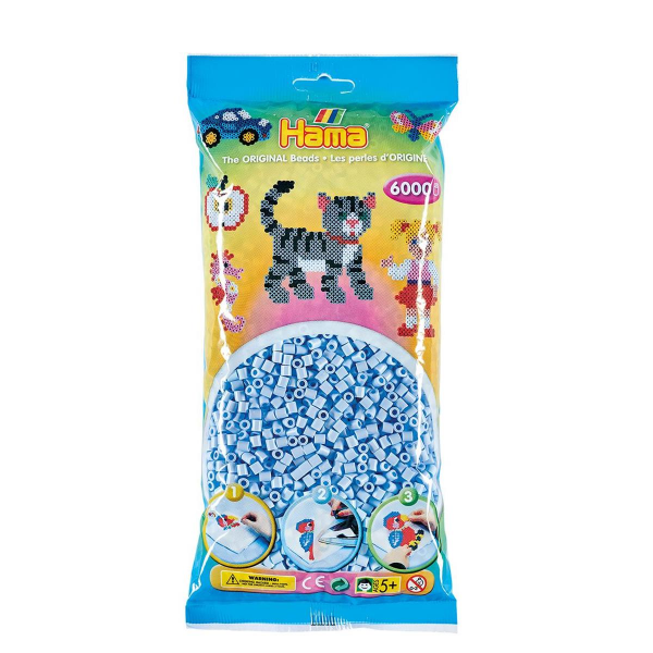 Hama 6000 Midi Bügelperlen - Pastell Eisblau