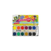 JOLLY Supertabs Schuldeckfarbkasten, 12er-Metalletui...