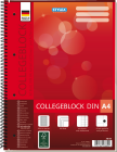 12 X  Stylex Spiral-Collegeblock DIN A4 kariert - 80 Blatt