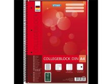 12 X  Stylex Spiral-Collegeblock DIN A4 kariert - 80 Blatt