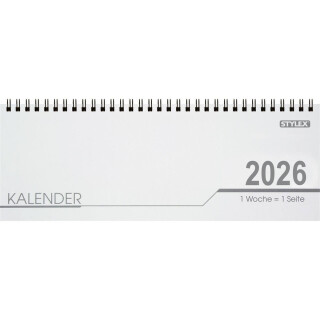 Stylex Schreibtischquerkalender 2027 - 64 Blatt -...
