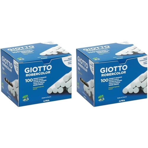 2 X Lyra Giotto Wandtafelkreiden Set - Weiß - 200 Stück