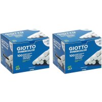 2 X Lyra Giotto Wandtafelkreiden Set - Weiß - 200 Stück
