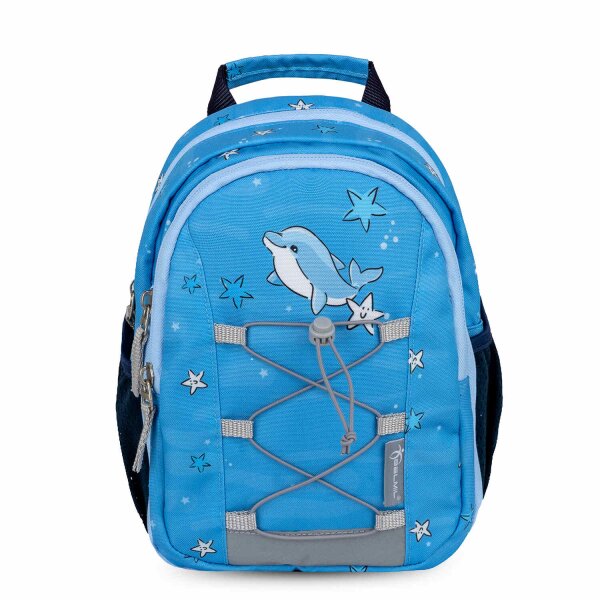 Belmil Mini Kiddy Kindergartenrucksack "Little Star Dolphine" für 1-3 Jährige Kinder mit Brustgurt