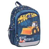 Belmil Kiddy Plus Kindergartenrucksack "Heavy Machinery" für 3-6 Jährige Kinder mit Brustgurt