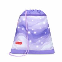 Belmil Classy Plus ergonomisches Schulranzen-Set 5-teilig "Over the Rainbow" mit Brustgurt, Magnetverschluss, Patch Set 3 Stück