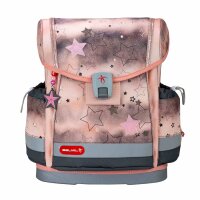 Belmil Classy Plus ergonomisches Schulranzen-Set 5-teilig "Rose Ballet" mit Brustgurt, Magnetverschluss, Patch Set 3 Stück