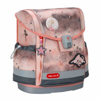 Belmil Classy Plus ergonomisches Schulranzen-Set 5-teilig "Rose Ballet" mit Brustgurt, Magnetverschluss, Patch Set 3 Stück