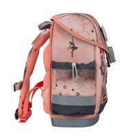 Belmil Classy Plus ergonomisches Schulranzen-Set 5-teilig "Rose Ballet" mit Brustgurt, Magnetverschluss, Patch Set 3 Stück
