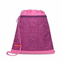 Belmil Classy Plus ergonomisches Schulranzen-Set 5-teilig "Rosie Hearts" mit Brustgurt, Magnetverschluss, Patch Set 3 Stück