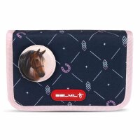 Belmil Classy Plus ergonomisches Schulranzen-Set 5-teilig "Midnight Gallop" mit Brustgurt, Magnetverschluss, Patch Set 3 Stück