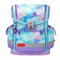 Belmil Classy Plus ergonomisches Schulranzen-Set 5-teilig "Mermaids" mit Brustgurt, Magnetverschluss, Patch Set 3 Stück