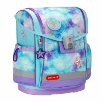 Belmil Classy Plus ergonomisches Schulranzen-Set 5-teilig "Mermaids" mit Brustgurt, Magnetverschluss, Patch Set 3 Stück