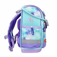 Belmil Classy Plus ergonomisches Schulranzen-Set 5-teilig "Mermaids" mit Brustgurt, Magnetverschluss, Patch Set 3 Stück