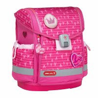 Belmil Classy Plus ergonomisches Schulranzen-Set 5-teilig "Princess" mit Brustgurt, Magnetverschluss, Patch Set 3 Stück
