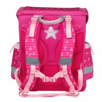 Belmil Classy Plus ergonomisches Schulranzen-Set 5-teilig "Princess" mit Brustgurt, Magnetverschluss, Patch Set 3 Stück