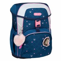 Belmil Maxi ergonomisches Schulranzen-Set 5-teilig "Meet your Horses" mit Brustgurt, Magnetverschluss, einem Patch