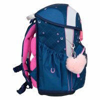 Belmil Maxi ergonomisches Schulranzen-Set 5-teilig "Meet your Horses" mit Brustgurt, Magnetverschluss, einem Patch
