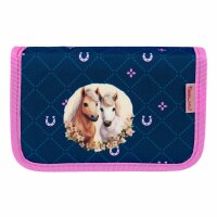 Belmil Maxi ergonomisches Schulranzen-Set 5-teilig "Meet your Horses" mit Brustgurt, Magnetverschluss, einem Patch
